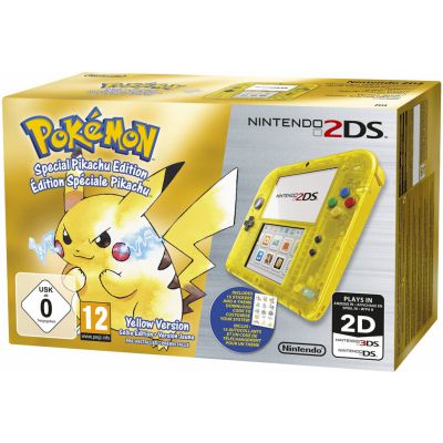 Console Pokmon Nintendo 2ds Jaune Transparent + Pokmon Jaune Prinstall