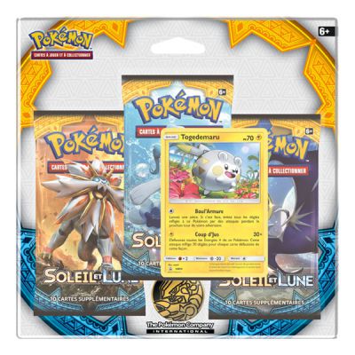Coffret Pokmon Tripack 3 Boosters - SL1 - Soleil Et Lune - Togedemaru