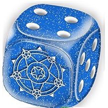 Ds Force of Will D  6 Faces Bleu - Eau