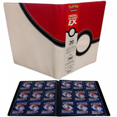 Portfolio Pokmon Premium Pro-binder - Simili Cuir Pokeball -  360 Cases (20 Pages De 18)