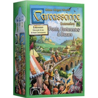 Gestion Carcassonne Carcassonne : Extension 8 - Ponts, Forteresses & Bazars