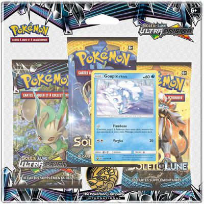 Coffret Pokmon Tripack 3 Boosters - SL5 - Soleil Et Lune 5 - Ultra Prisme - Goupix d'Alola