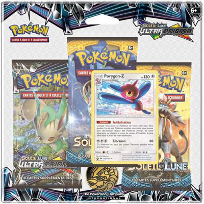 Coffret Pokmon Tripack 3 Boosters - SL5 - Soleil Et Lune 5 - Ultra Prisme - Porygon-Z
