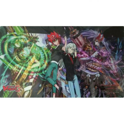 Tapis de Jeu CardFight Vanguard Demonic Advent - Metapulsar, Mystery-freeze Dragon et Shindo Chrono Vs Onimaru Kazumi et Enma Stealth Rogue, Mujinlord