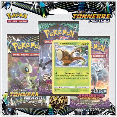 Coffret Pokmon Tripack 3 Boosters - SL8 - Soleil Et Lune 8 - Tonnerre Perdu - Noadkoko d'Alola