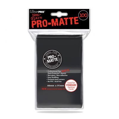 Protèges Cartes Standard  Sleeves Ultra-pro Standard Par 100 Noir Matte