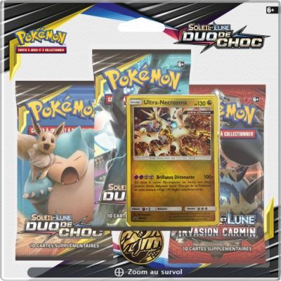 Booster Franais Pokmon Tripack 3 Boosters - SL9 - Soleil Et Lune 9 - Duo de Choc - Ultra-Necrozma