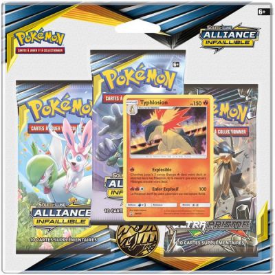 Booster Franais Pokmon Tripack 3 Boosters - SL10 - Soleil Et Lune 10 - Alliance Infaillible - Typhlosion
