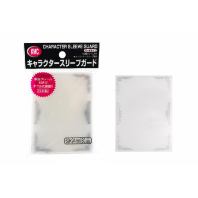 Protges Cartes Standard  Kmc - Standard Character Guard Clear with Florals 60 oversized Sleeves