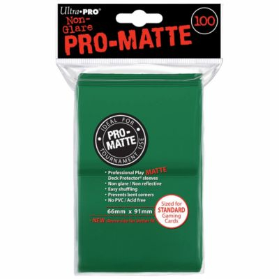 Protges Cartes Standard  Sleeves Ultra-pro Standard Par 100 Vert Fonc Matte