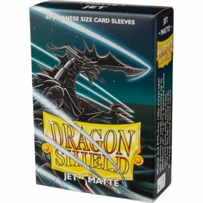 Protges Cartes Format JAP  Dragon Shield Sleeves Mini Matte - Jet - par 60