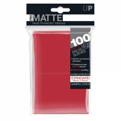 Protges Cartes Standard  Sleeves Ultra-pro Standard Par 100 Rouge Matte