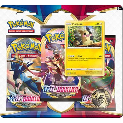Tripack 3 Boosters Pokmon EB01 - pe et Bouclier 1 - Morpeko
