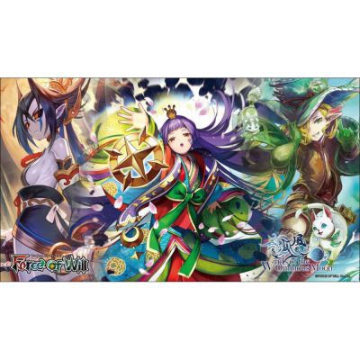 Tapis de Jeu et Wall Scroll Force of Will 60x35cm - Reiga, Kaguya et Fiethsing