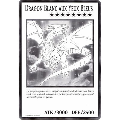 Cartes Spéciales Yu-Gi-Oh! DUOV - Carte Géante Jumbo - Dragon Blanc aux Yeux Bleus