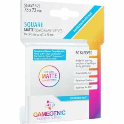 Protges cartes Spciaux  Matte Board Game Sleeves - Square (73x73) par 50 Anti-Reflets