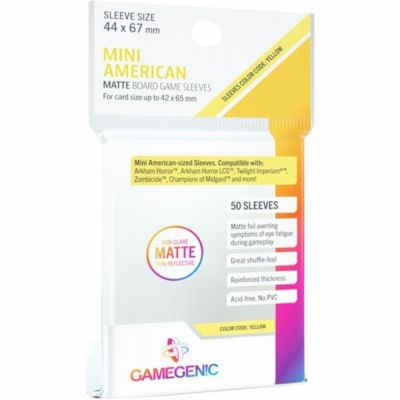 Protges cartes Spciaux  Matte Board Game Sleeves - Mini American (44x67) par 50 Anti-Reflets
