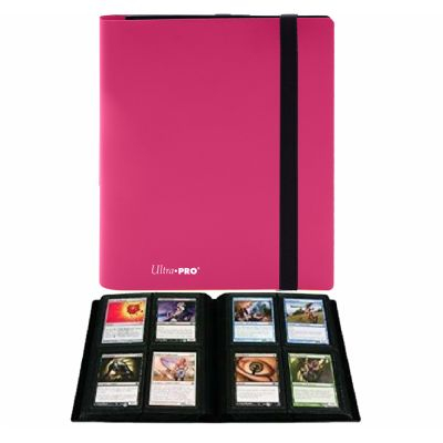 Portfolio A5 - 4 Cases  Pro-binder - Eclipse - Rose Vif (Hot Pink) - 160 Cases (20 Pages De 8 Cases)