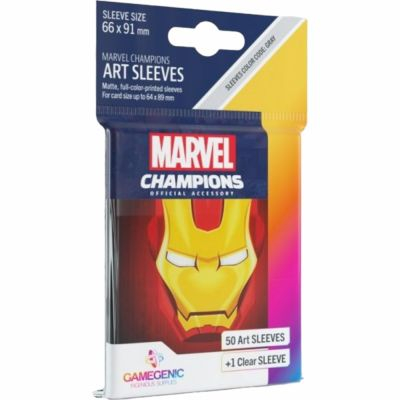 Protges cartes Spciaux  50 Prime Sleeves - 66x91mm Standard Card Game - Marvel Iron Man