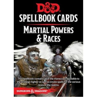 Jeu de Rle Dungeons & Dragons D&D5 Spellbook Cards - Cartes de Sorts - Races & Puissance Martiales