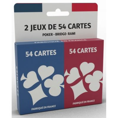 Jeu de Cartes  Jeu de Rami - 2 x 54 cartes - Basic Ecopack