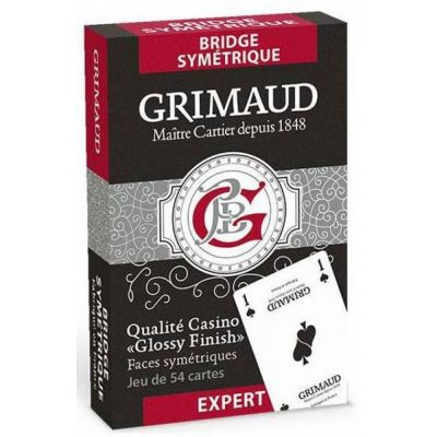 Jeu de Cartes Classique Jeu de 54 cartes - Grimaud Expert - Bridge Symtrique - Rouge