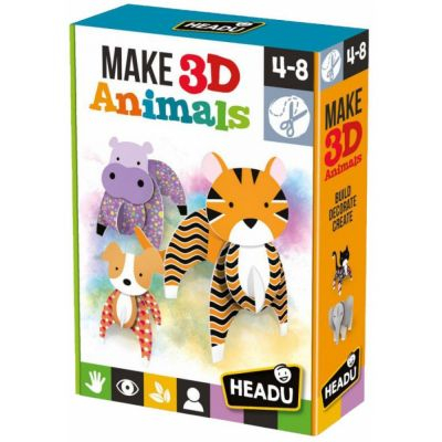 Ludo-Educatif Enfant Make 3D animals - Construis des animaux en 3D
