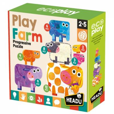 Ludo-Educatif Enfant Play Farm Progressive Puzzle