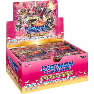 Boite de Boosters Anglais Digimon Card Game Boite De 24 Boosters - BT04 - Great Legend