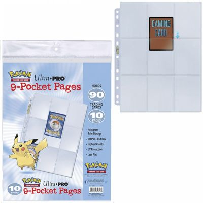 Classeurs et/ou Feuilles  Lot De 10 Feuilles De Classeur - 9 Cases - Pokmon