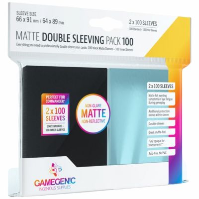 Protges cartes Spciaux  Double Sleeving Pack (66x91 mm / 64x89 mm) par 100 Anti-Reflets