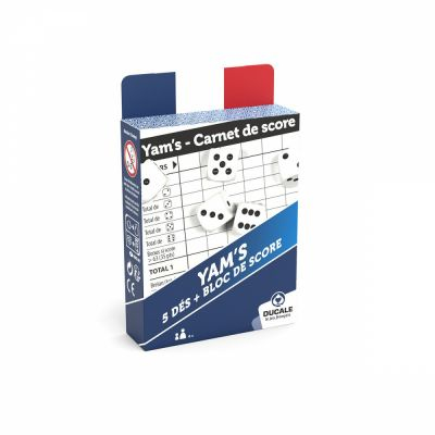 Jeu de Cartes  Bote Yam's + 5 ds + Bloc score - Ducale - Eco format