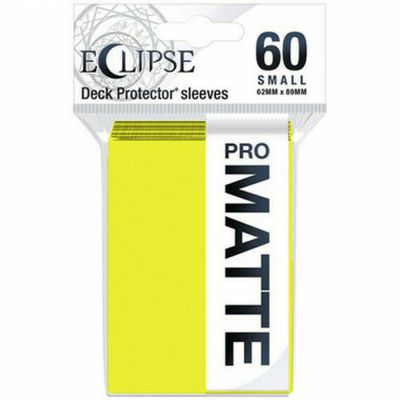 Protèges Cartes Format JAP  Sleeves Ultra-pro Mini Par 60 Eclipse Pro Matte Jaune (Lemon Yellow)