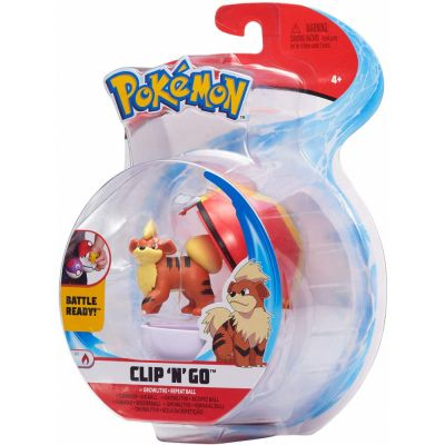 Figurine Pokémon Clip'N'Go Caninos + Bis Ball
