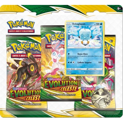 Tripack 3 Boosters Pokmon EB07 - pe et Bouclier 7 volution Cleste - Bekaglaon