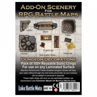 Tapis de Jeu et Wall Scroll Jeu de Rle Add-On Scenery for RPG Maps - Dungeon Decorations
