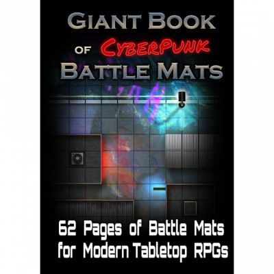 Tapis de Jeu et Wall Scroll Jeu de Rle Giant Book of CyberPunk Battle Mats (A3)