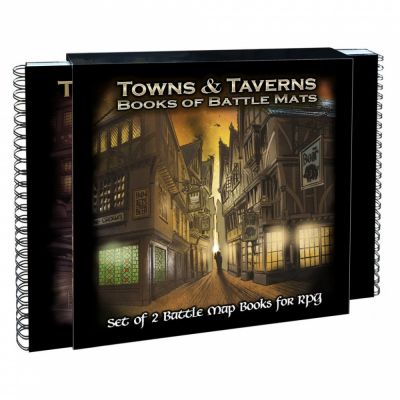 Tapis de Jeu et Wall Scroll Jeu de Rle Book of Battle Mats - Towns & Taverns