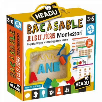 Ludo-Educatif Enfant Bac  Sable : Je Lis et j'cris Montessori