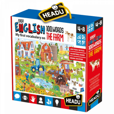 Ludo-Educatif Enfant Easy English 100 Words : My First Vocabulary on The Farm