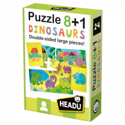 Ludo-Educatif Enfant PUZZLE 8+1 Dinosaurs