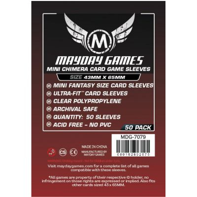 Protges cartes Spciaux  Mayday Games - Mini Chimera 43x65mm - par 50