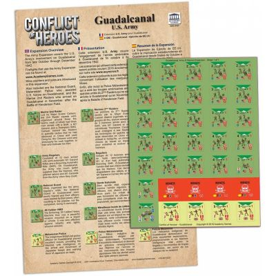Coopratif Aventure Conflict of Heroes : Guadalcanal - Extension US Army
