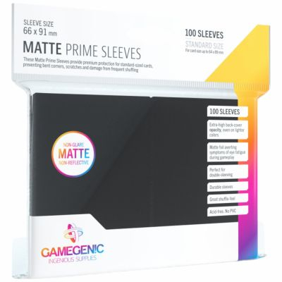 Protèges Cartes Standard  100 Pochettes - Prime Matte - Noir