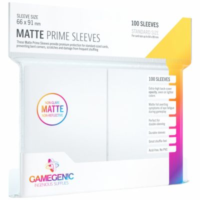 Protges Cartes Standard  100 Pochettes - Prime Matte - Blanc