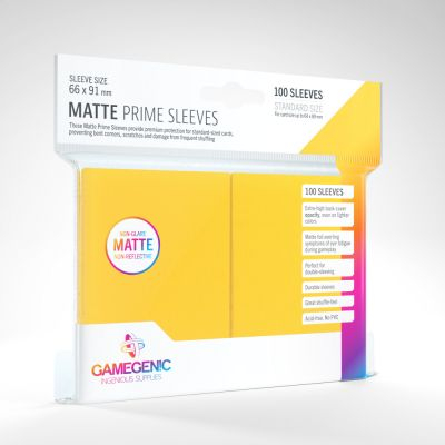 Protèges Cartes Standard  100 Pochettes - Prime Matte - Jaune