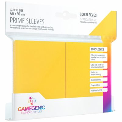 Protges Cartes Standard  100 Pochettes - Prime  - Jaune