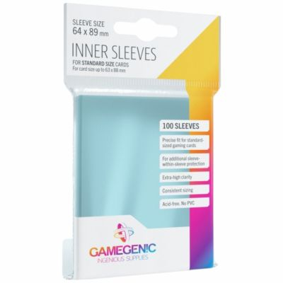 Protges Cartes Standard  Inner Sleeves (64x89) par 100