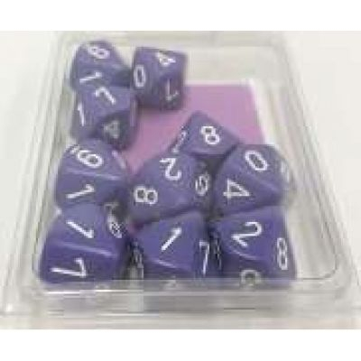 Ds et Gemmes Jeu de Rle set de 10 ds 10 units Violet/Blanc