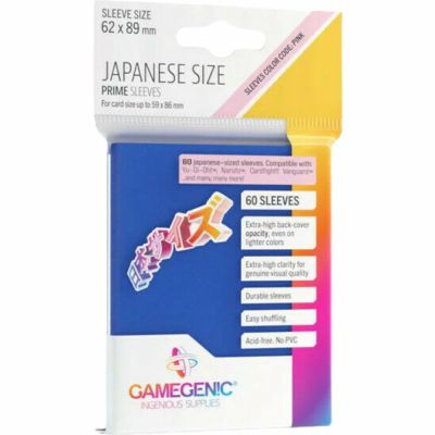 Protèges Cartes Format JAP  Protège-cartes Gamegenic - 60 Japanese Prime Sleeves - Bleu